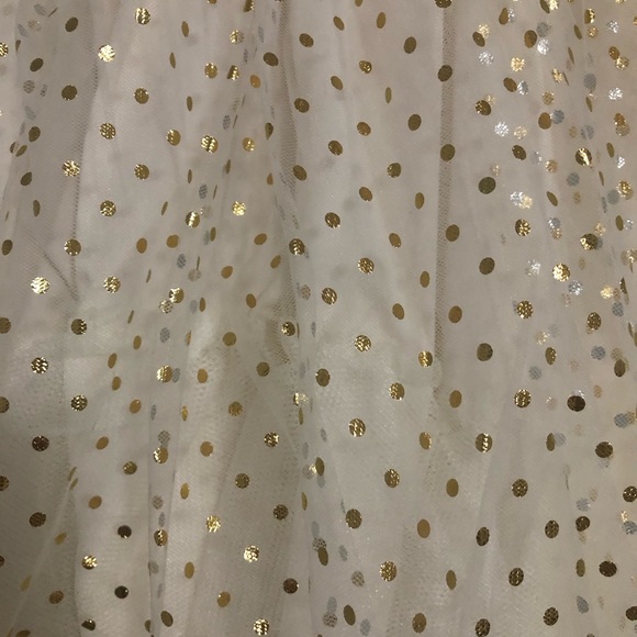 Carters cream with gold polka dots dress on skirt girls size 5T special occasion - Picture 4 of 10